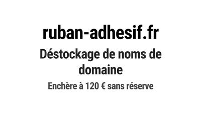 Nom de domaine ruban-adhesif.fr.