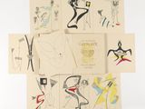 plusieurs cartes sur lesquelles figurent des dessins représentant des femmes et des hommes, sur un fond blanc