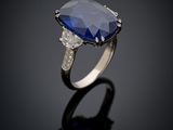 a sapphire and diamond ring