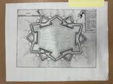 un dessin représentant le plan d'une ville avec une étoile au centre