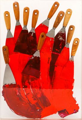 a picture of a picture of a bunch of knives