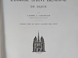 the front cover of a book with a drawing of a church