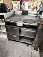 1 crêpière KRAMPOUZ avec meuble réfrigéré inox sur roulettes…