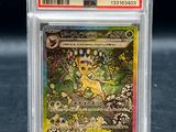 a close up of a pokemon card in a plastic case