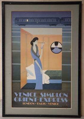 tableau représentant une femme en robe bleue en train de fumer une cigarette dans une salle de bains