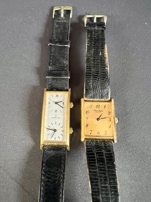 - RICHARDS- ZEGER - Montre rectangulaire incurvée plaquée or…