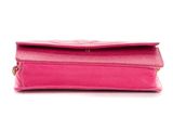 a pink purse on a white background