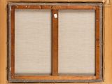 an image of a picture of a window with a wooden frame
