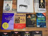a lot of books on the floor on the floor