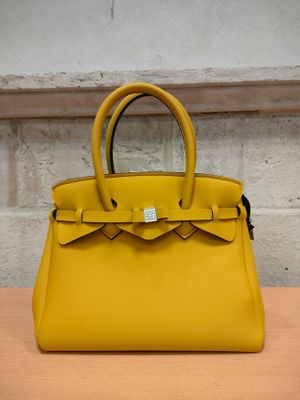 SAVE MY BAG - Sac à main en néoprène jaune. 27x33 cm