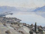 an image of a painting of a view of a large body of water