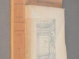 an old book with a drawing of a man in a room