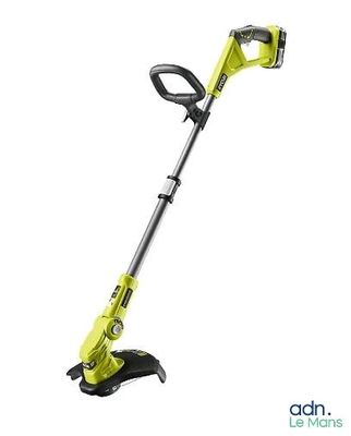 a greenworks corded string trimmer with a handle