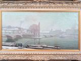 une photo d'une photo d'un tableau sur le mur