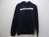 a black hoodie with the word skechers on it
