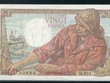 le recto d'un billet de banque sur lequel figure le dessin d'une femme assise sur un banc