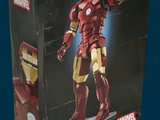 une boîte contenant une figurine Lego d'Iron Man