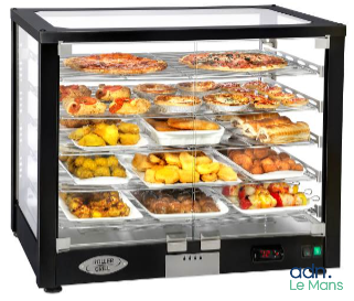 Vitrine chauffante ventilée ROLLER GRILL VCH780D - 1800W - Neuf