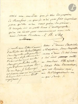 une vieille lettre écrite à l'encre noire sur un morceau de papier