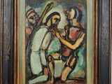 an image of a painting of a man holding a baseball bat