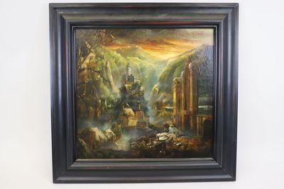 une photo d'un tableau accroché au mur
