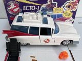 a toy car with a ghostbust on the back of it