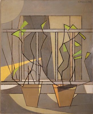 Tableau contemporain - Artiste français - Estimation 1800-2500 €