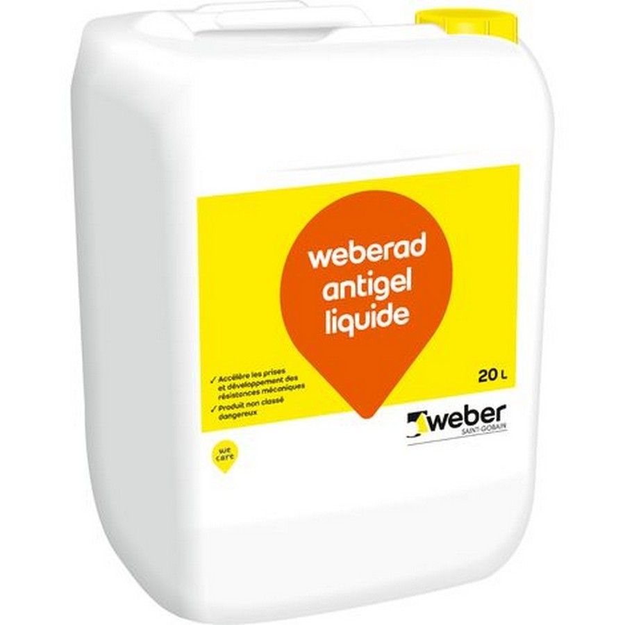 Lot de 6 d'antigel liquide à incorporer aux ciments, bétons …