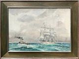 une image représentant un tableau d'un navire en mer