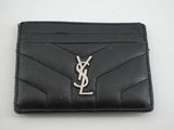 Porte-cartes Saint Laurent Monogram noir
