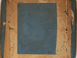 a blue square in the middle of a brown square