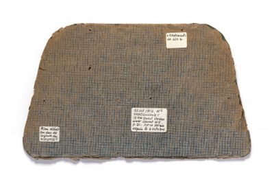 a piece of cloth with some writing on it