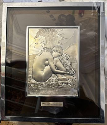 a picture of a picture of a woman laying on the ground