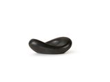 a black object on a white surface with a white background