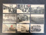 a lot of old postcards with pictures of people on them