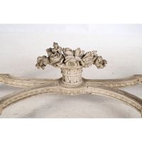 LARGE CONSOLE LOUIS XVI de forme demi-lune en bois rechampi … (photo 2)
