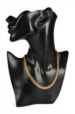 COLLIER en or jaune 750 millièmes à mailles articulées.