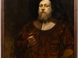 a painting of a man with a pipe in his mouth