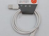 a white cable that is connected to a white phone