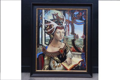 Marie-Elise DUBREUIL 2015 "La Justice" huile et tempera sur …