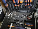 a tool kit in a case with tools inside of it