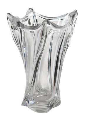 VASE cornet tors marqué "Cristalleries de Lorraine", hauteur… - Photo 1