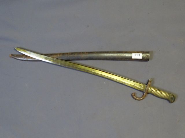 CAT D : Baïonnette chassepot St Etienne 1873. Ensemble à nettoyer...