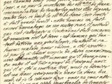 lettre manuscrite écrite à l'encre noire sur une feuille de papier