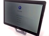 a tablet that is sitting on top of a table