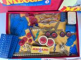 a toy train set in a box on a table