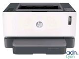 the hp laser printer is sitting on top of the printer tray