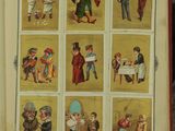 an open book with pictures of children dressed in different outfits