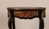 Table volante en bois noirci et marqueterie de type Boulle e… (photo 2)
