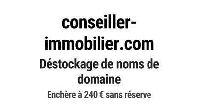 Nom de domaine conseiller-immobilier.